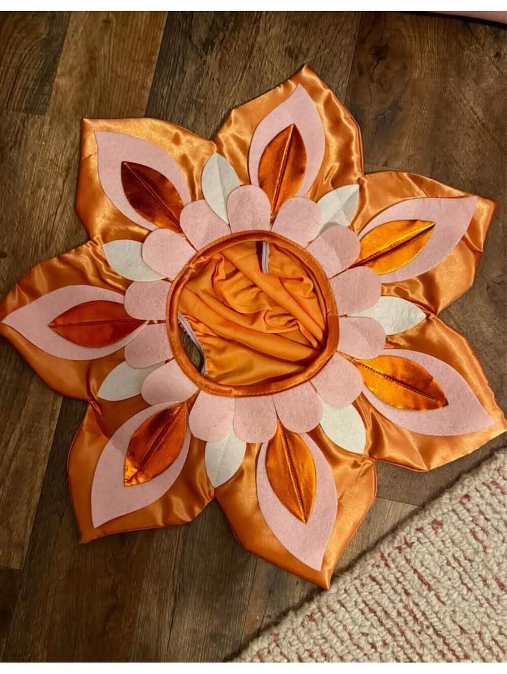 Orange and Pink Flower Petal Costume Headpiece